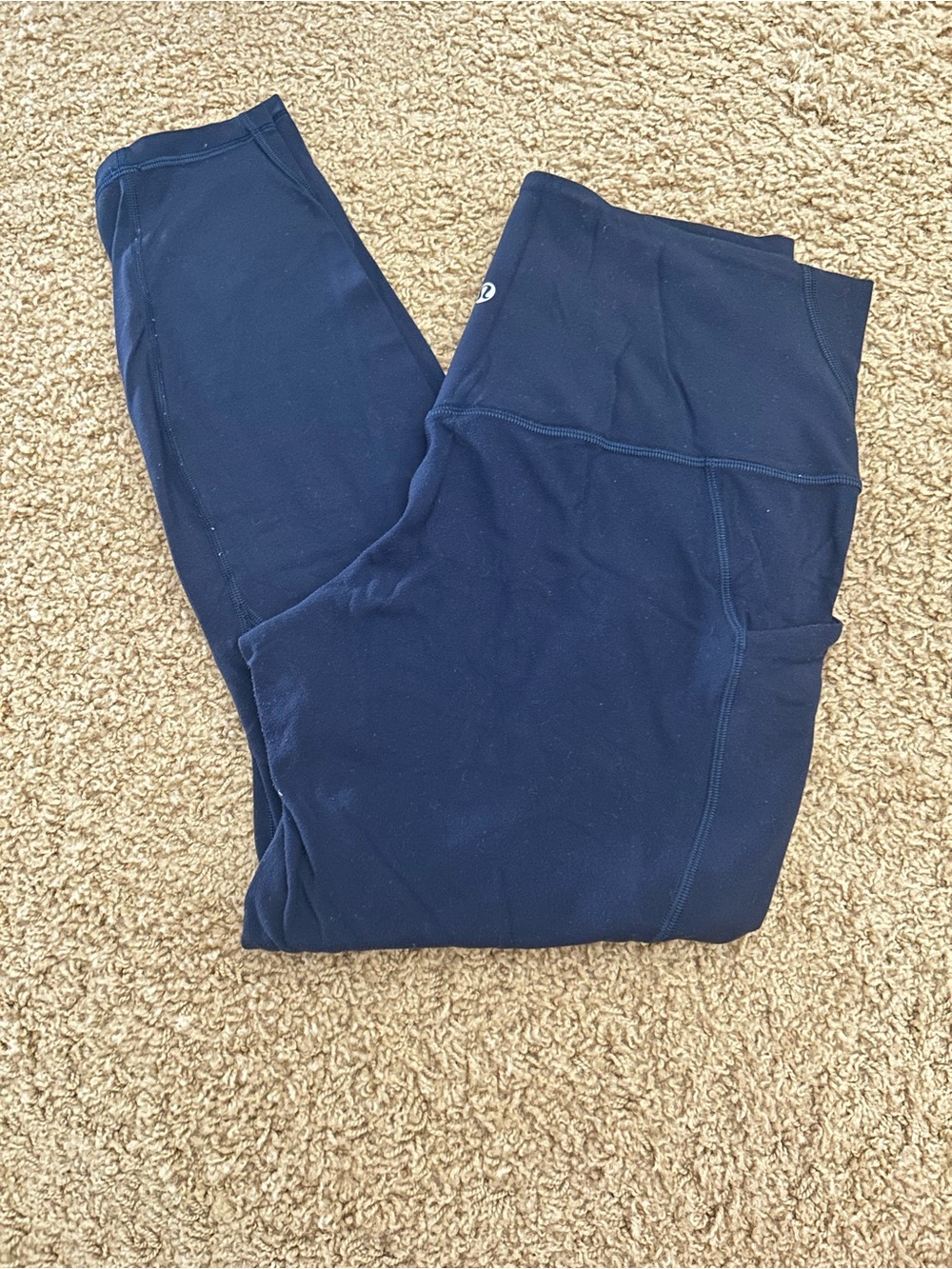 Navy Lululemon Leggings with Side Pocket